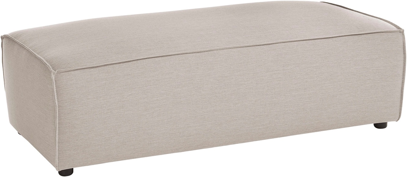 Home affaire Hocker »NEU: SHERWOOD XXL, Polsterhocker, Cord, Webstoff«, rechteckig, bequemer Sitzkomfort, 130/60/44 cm, Krokodilverbinder