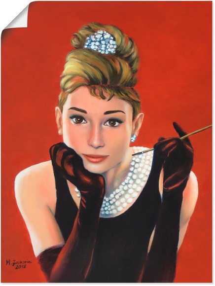 Artland Wandbild »Audrey Hepburn Porträt«