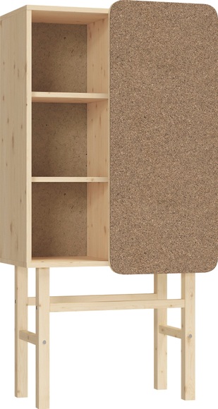 Karup Design Hochkommode »Slide«, (Spar-Set, 2 St.), Aus massiven Kiefernholz und Kork Pinwand
