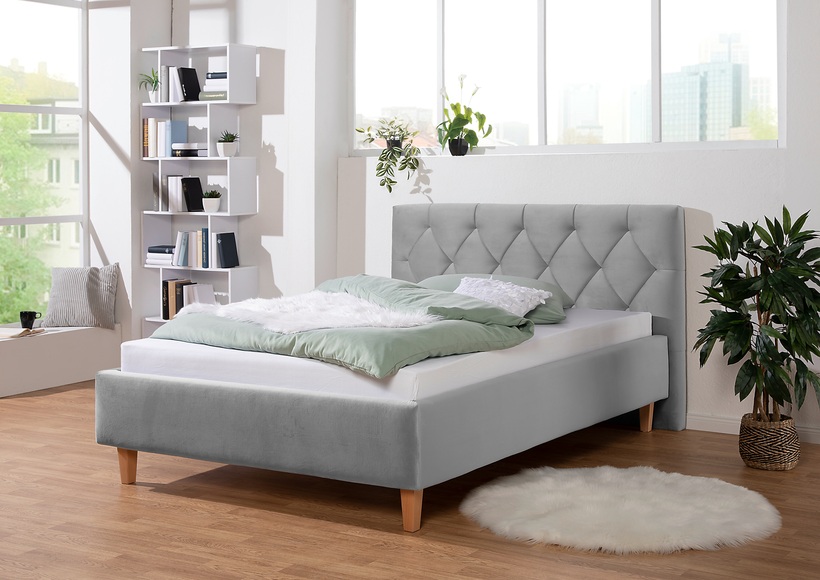 Guido Maria Kretschmer Home&Living Polsterbett »Sunley 100«, Kreuzsteppung, Kopfteilhöhe 102 cm, ohne oder mit Matratze/Lattenrost