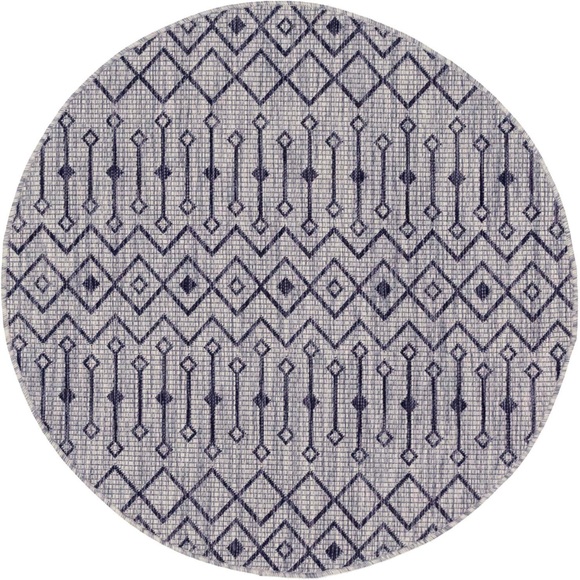 Myflair Möbel & Accessoires Teppich »Outdoor Crosses«, rund, 4 mm Höhe, In- und Outdoor geeignet, ideal im Wohnzimmer & Schlafzimmer
