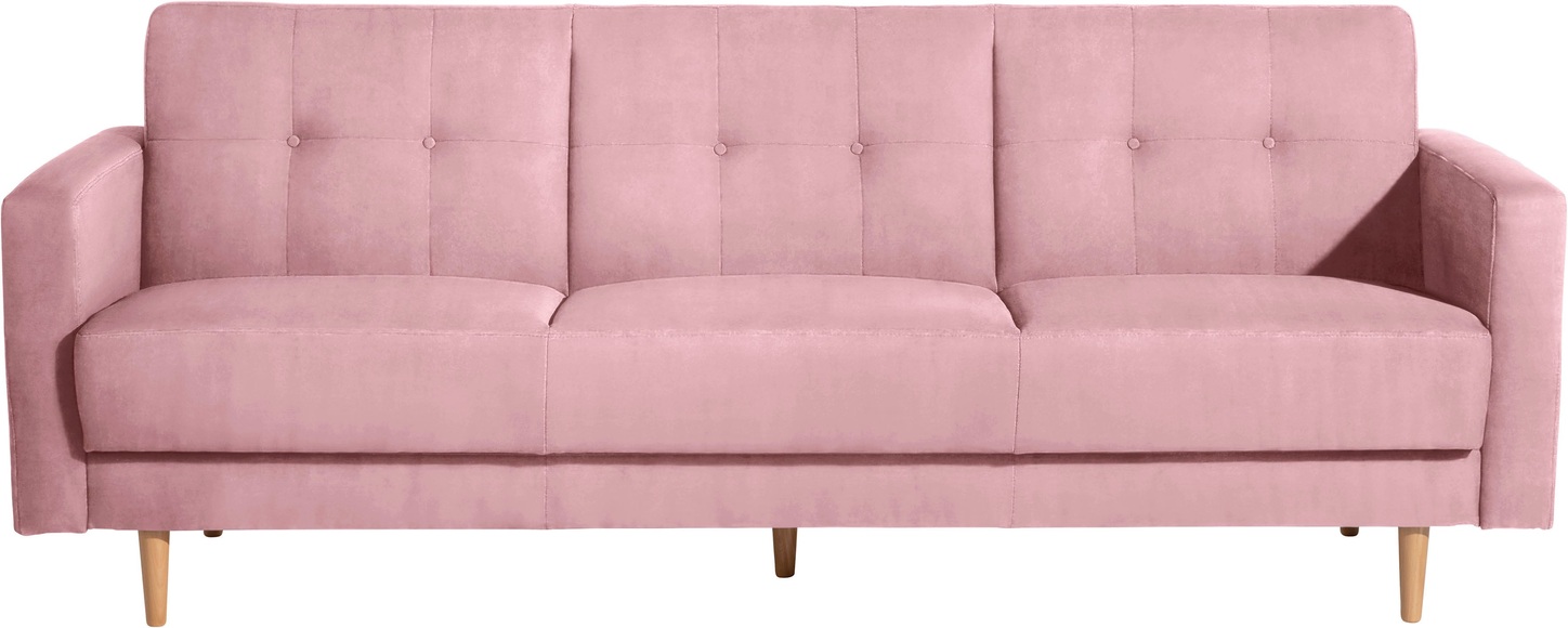 Max Winzer® 3-Sitzer »Jesper«, Schlafsofa mit Knopfheftung im Rücken, inklusive Bettkasten