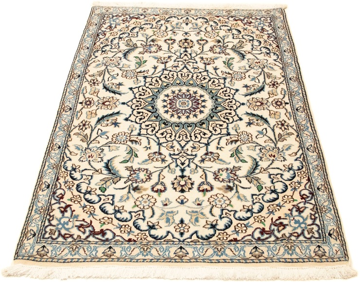 morgenland Wollteppich »Nain 9la Teppich handgeknüpft beige«, rechteckig, 8 mm Höhe