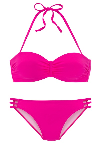 Vivance Bügel-Bandeau-Bikini, in trendiger Unifarbe