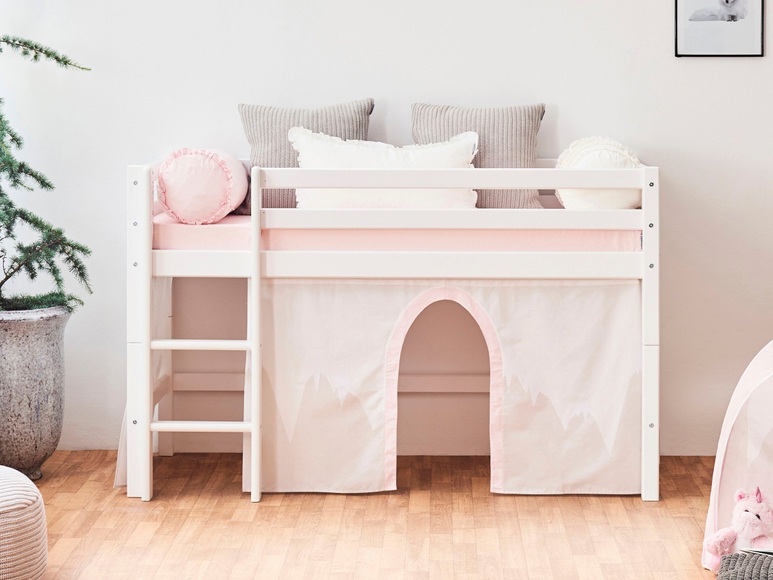 Hoppekids Hochbett »Ballon«, inkl. Vorhang-Set, Matratze und Rollrost
