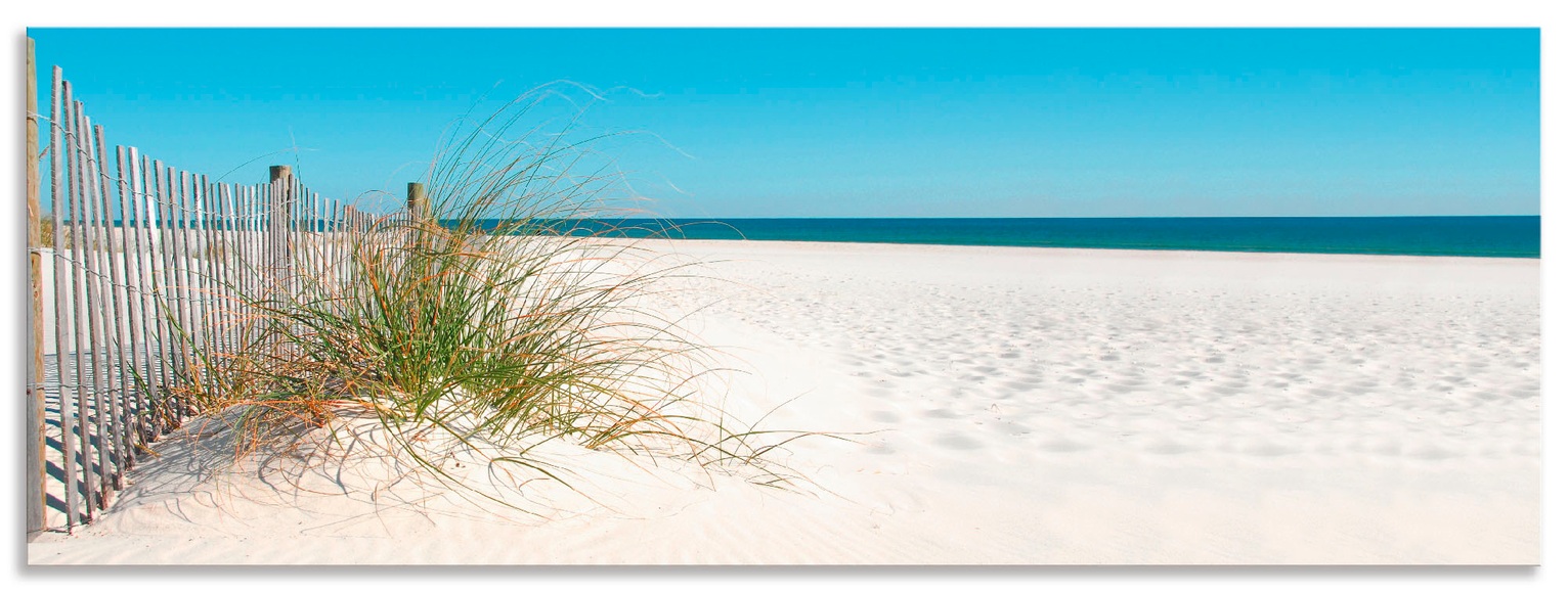 Artland Küchenrückwand »Schöne Sanddüne mit Gräsern und Zaun«