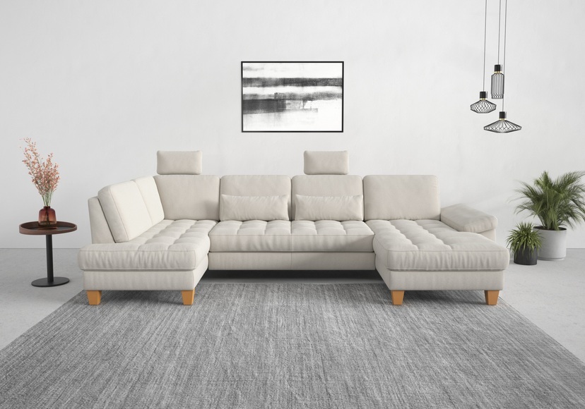 sit&more Wohnlandschaft, wahlweise mit Bettfunktion, Bettkasten, Sitztiefenverstellung