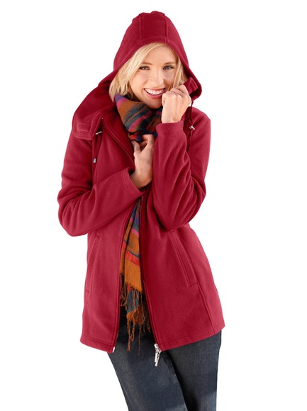Casual Looks Fleece-Jacke mit Kordelstopper