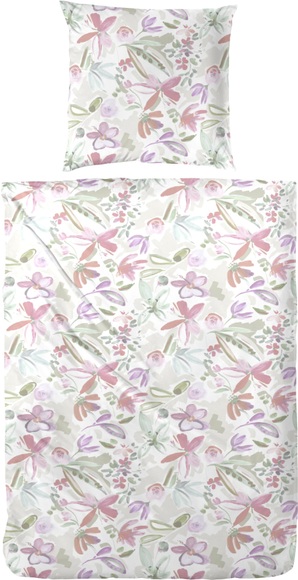 Primera Bettwäsche »Renforce Bettwäsche Misty Meadow«, (1 tlg.), mit pastellfarbigen Blumen