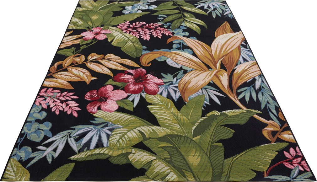 HANSE Home Outdoorteppich »Tropical Flowers«, rechteckig, 3 mm Höhe, strapazierfähig, robust, pflegeleicht, fussbodenheizungsgeeignet
