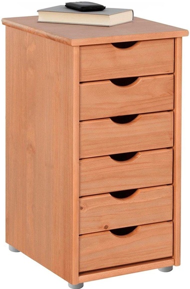 my home Kommode »Gava«, aus massivem schönem Kiefernholz, mit vielen Stauraummöglichkeiten, Breite 39 cm
