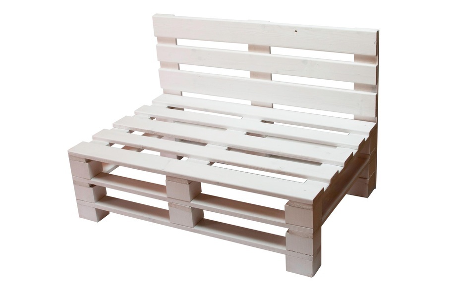 Innovesta Gartenbank »Palettensofa weiss«, Holzart: Tanne (Bosnien und Herzegowina)