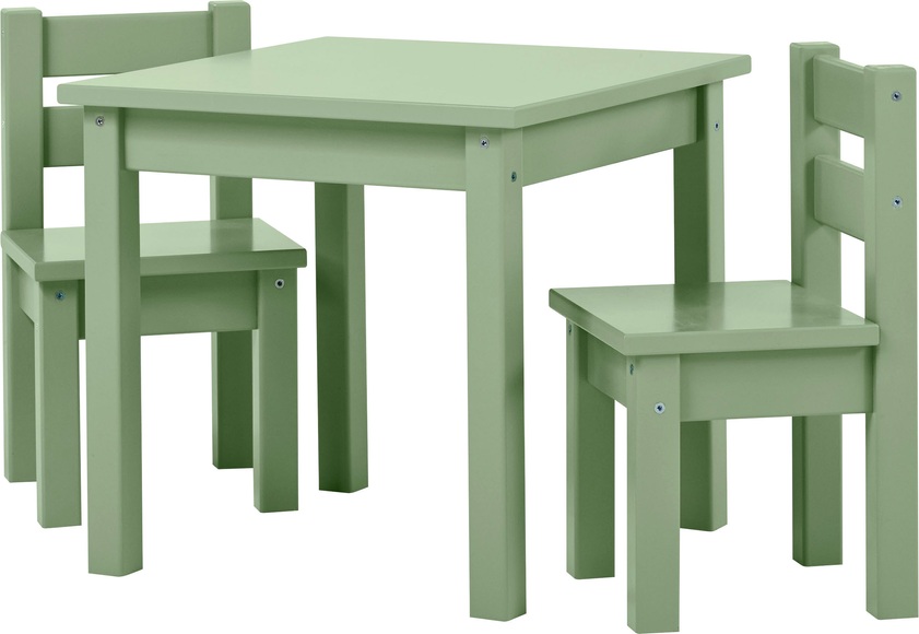 Hoppekids Kindersitzgruppe »MADS Kindersitzgruppe«, (Set, 4 tlg., 1 Tisch, 3 Stühle), in vielen Farben, mit drei Stühlen
