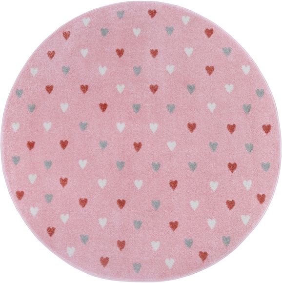 HANSE Home Kinderteppich »Adventures Little Hearts«, rund, Spielteppich, weich, Kinderzimmer, Kurzflor, Spielunterlage, Teppich