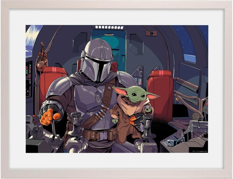 Komar Bild mit Rahmen »Mandalorian Empire«, (1 St.), Hochwertigen Echtholzrahmen. FSC zertifiziert, was eine nachhaltige Forstwirtschaft garantiert.