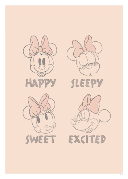 Komar Poster »Minnie Pink Emotions«, (1 St.)