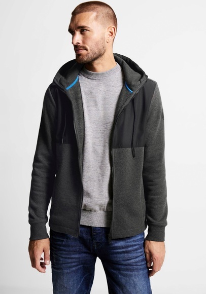 STREET ONE MEN Sweatjacke, im hüftlangen Schnitt