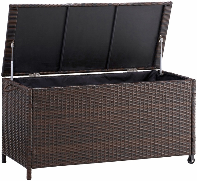 garten gut Auflagenbox »Rattan«, Polyrattan, braun