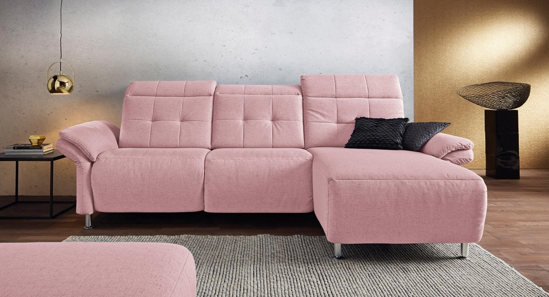 Places of Style Ecksofa »Manhattan«, 2 Sitze mit elektrischer Relaxfunktion, verstellbare Armlehnen