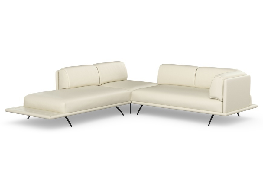 machalke® Ecksofa »benito«, mit bezogenem Sockel