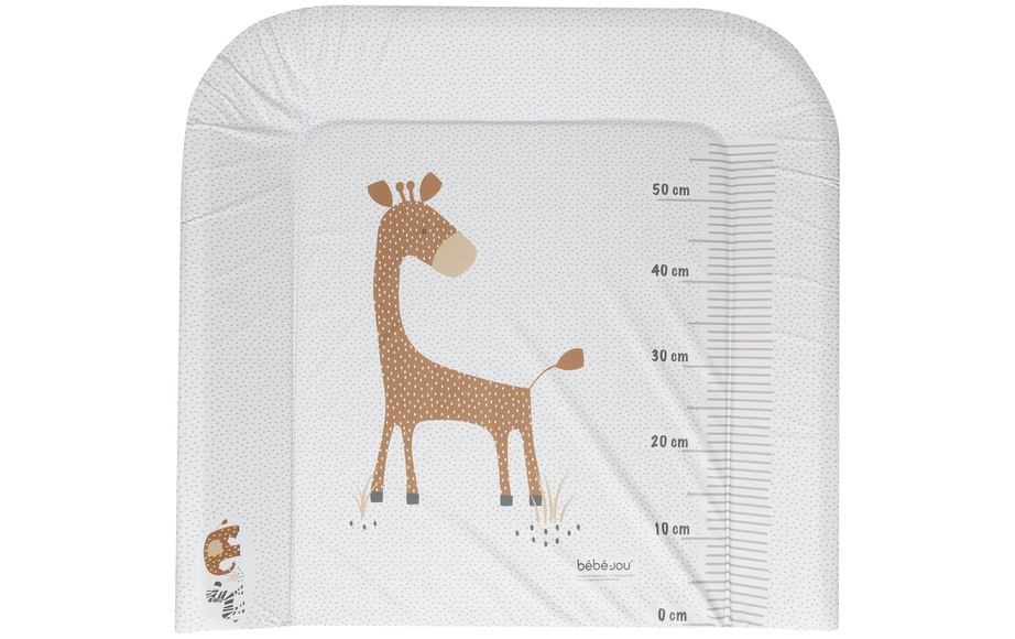 Bebe Jou Wickelauflage 72/77/6,5 cm , 680220 Giraffe , Taupe , Kunststoff , 77x6.5 cm , glänzend , schadstoffgeprüft, abwischbar , 008296018301