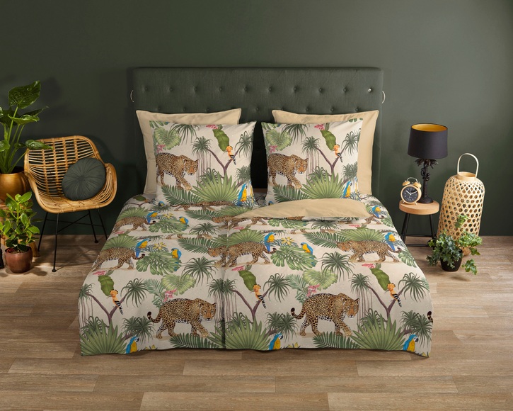 good morning Wendebettwäsche »Tropical«, (2 tlg.), mit Leoparden