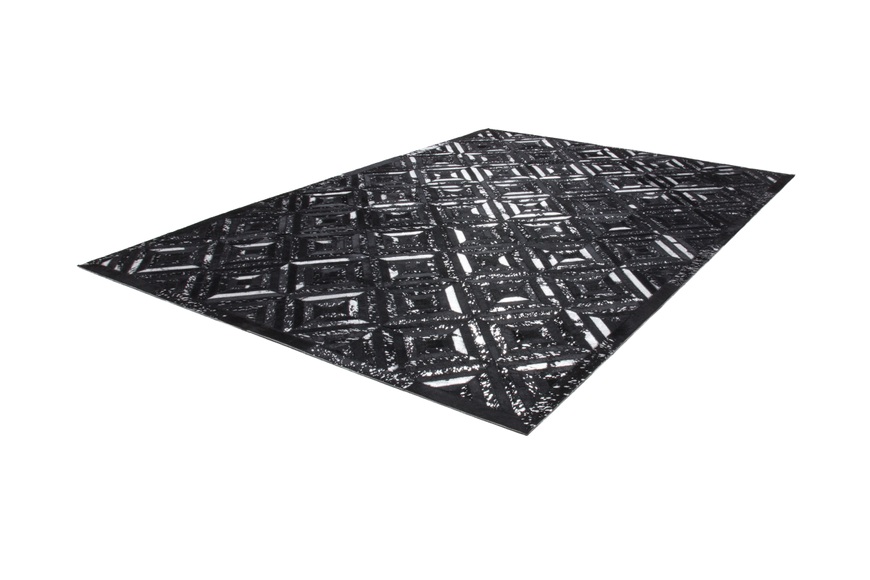 Kayoom Teppich »Spark 410«, rechteckig, 100% Leder, Unikat, fusselarm, Allergiker & Fussbodenheizung geeignet