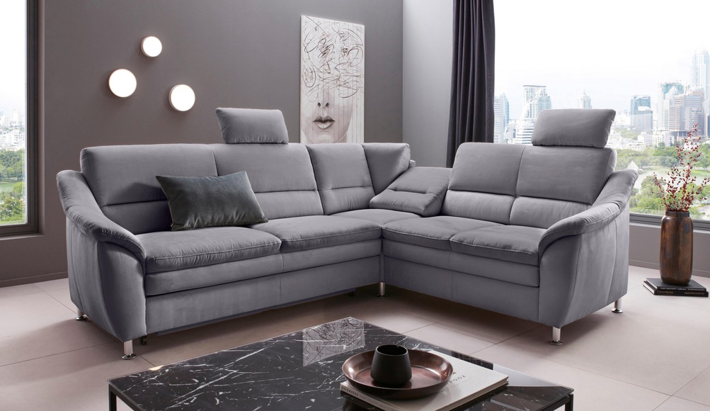 Places of Style Ecksofa »Cardoso«, Federkern, wahlweise mit Bett, Schubkasten, teilweise Relaxfunktion