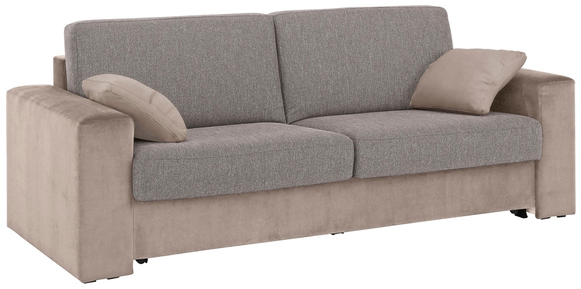 Home affaire Schlafsofa »Roma«, Dauerschlaffunktion, mit Unterfederung, Lattenrost und echter Matratze. Zum Ausfalten in hoher Qualität, in 2 Breiten