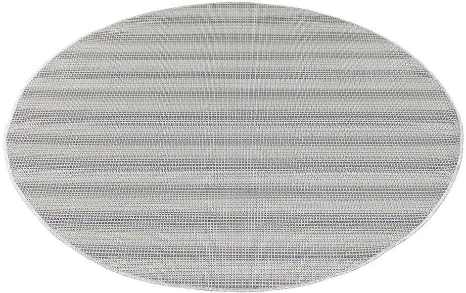 Carpet City Teppich »Palm«, rund, 5 mm Höhe, Wetterfest & UV-beständig, für Balkon, Terrasse, Flur, Küche, flach gewebt