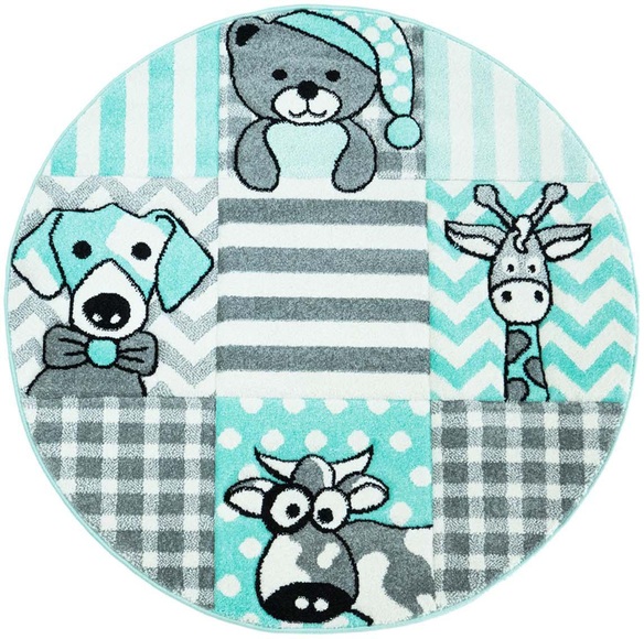 Kinderteppich, »Bueno Kids 1390«, Carpet City, rund, Höhe 13 mm, maschinell zusammengesetzt