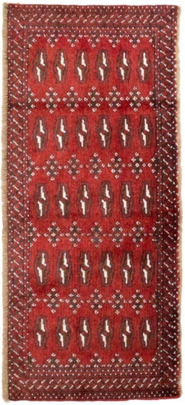 morgenland Wollteppich »Turkaman Teppich handgeknüpft rot«, rechteckig, 8 mm Höhe
