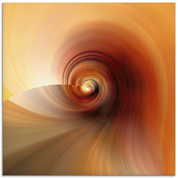 Artland Glasbild »Abstraktes in Creme«