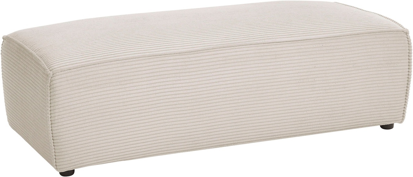Home affaire Hocker »NEU: SHERWOOD XXL, Polsterhocker, Cord, Webstoff«, rechteckig, bequemer Sitzkomfort, 130/60/44 cm, Krokodilverbinder