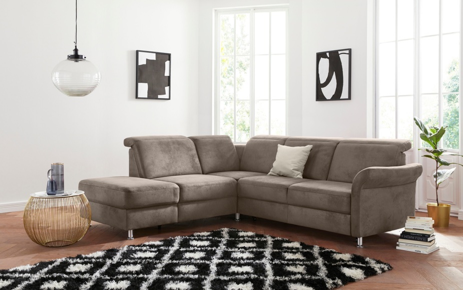 sit&more Ecksofa, inklusive Federkern, wahlweise mit Kopfteilverstellung, Bettfunktion und Stauraum