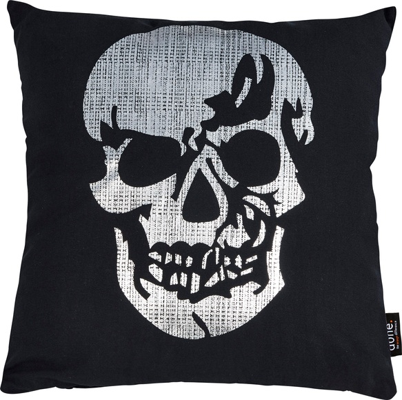 done.® Dekokissen »Stone Skull«, (1 St.), mit Totenkopf-Applikation