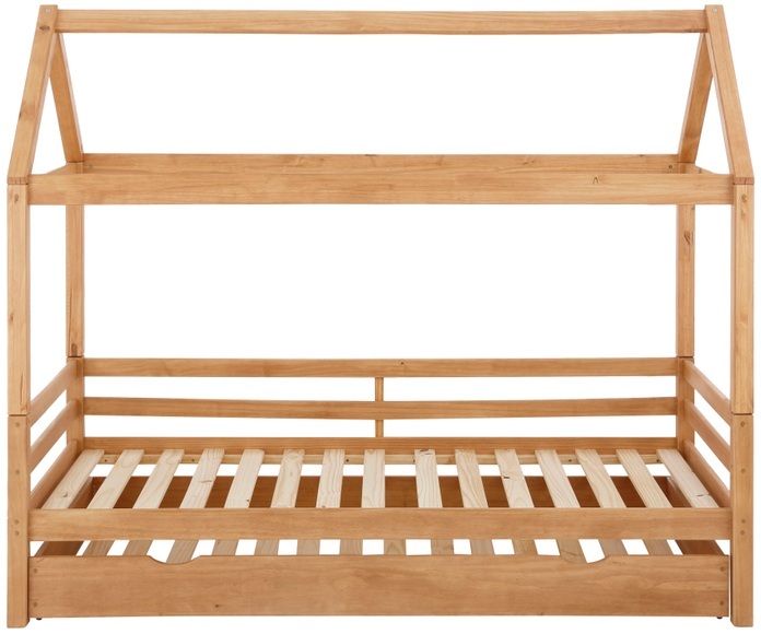 Lüttenhütt Kinderbett »Alpi«, aus massivem Kiefernholz, inklusive Bettschubkasten und Lattenrost, Liegefläche 90x200 cm, Hausbett