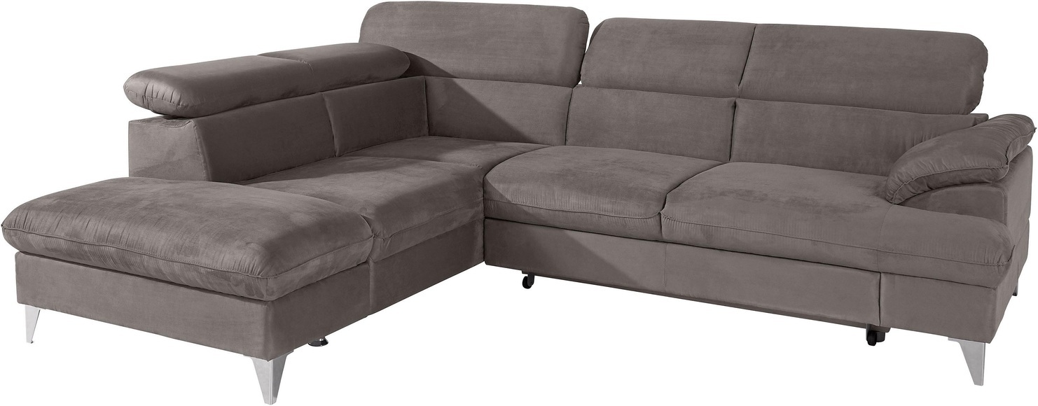 COTTA Ecksofa »Caluso«, inklusive Kopfteilverstellung, wahlweise mit Bettfunktion
