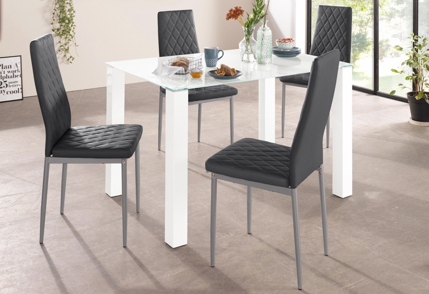 my home Essgruppe, (Set, 5 tlg.), mit Glastisch, Breite 120 cm