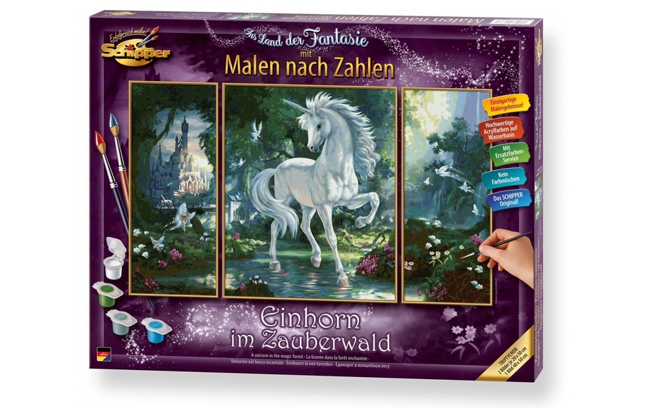 MNZ - Einhorn im Zauberwald (Triptychon)