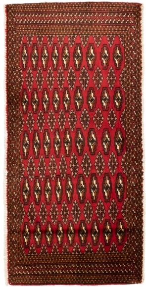 morgenland Wollteppich »Turkaman Teppich handgeknüpft rot«, rechteckig, 8 mm Höhe