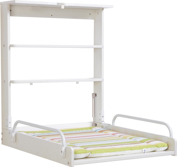 roba Wandwickelregal Dschungelbaby weiß 79,5 x 63 x 76,5/19 cm