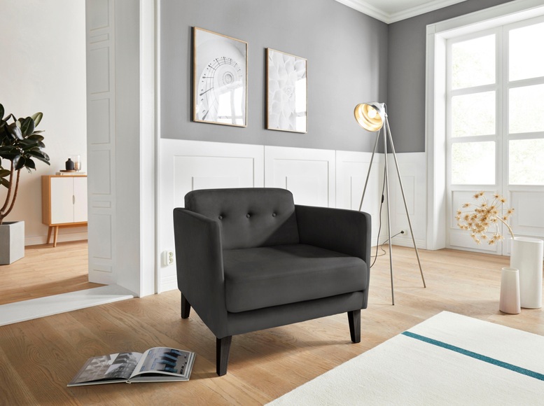 andas Sessel »Raadal«, in geradliniger skandinavischer Optik, mit Knopfheftung, Design by Morten Georgsen