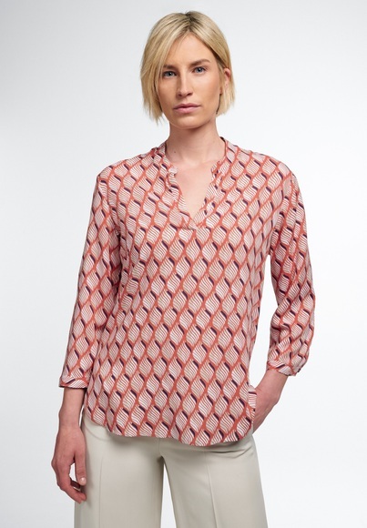 ETERNA DREIVIERTELARM BLUSE MODERN CLASSIC ROT BEDRUCKT