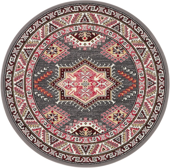 NOURISTAN Teppich »Saricha Belutsch«, rund, 9 mm Höhe, Kurzflor, Orient Optik, Vintage Design, Wohnzimmer, Schlafzimmer, Arbeitszimmer, Robust, Pflegeleicht, Gekettelt