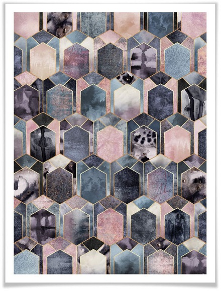 Wall-Art Poster »Traum Rosé Gold«, Schriftzug, (1 St.)