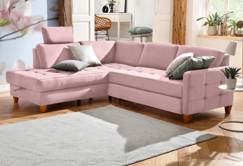 Home affaire Ecksofa »Earl«, wahlweise auch mit Bettfunktion oder Bettfunktion mit Bettkasten