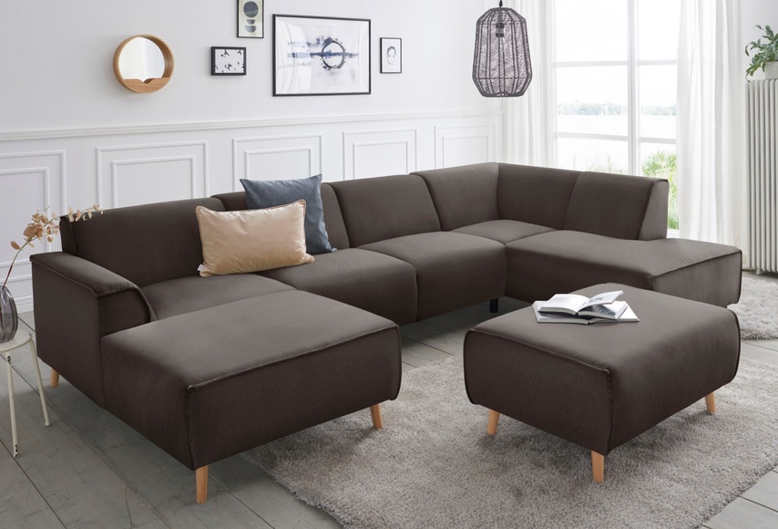 andas Wohnlandschaft »Janek«, mit Federkern und Keder in scandinavischem Design