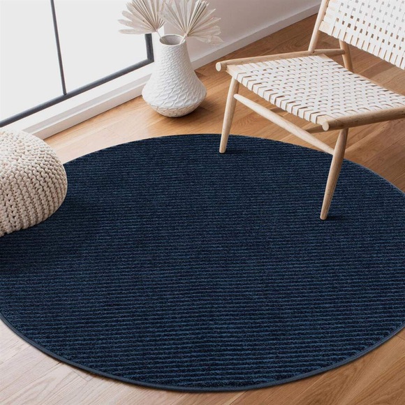 Carpet City Teppich »Fancy«, rund, 12 mm Höhe, Kurzflor, Einfarbig, 3D-Optik, Wohnzimmer