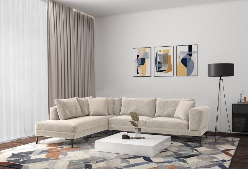 GEPADE Ecksofa »Pacifico, L-Form«, mit Schlaffunktion, doppeltem Stauraum und Zierkissen